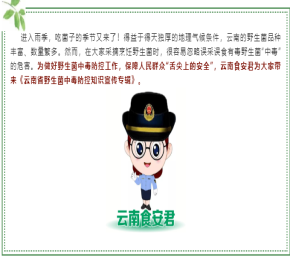 云南省野生菌中毒防控知識(shí)宣傳專輯——旅游篇